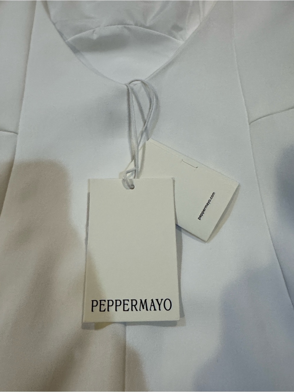 Peppermayo White Sleeveless Lower Back Mini Dress NWT Never worn - Picture 11 of 11